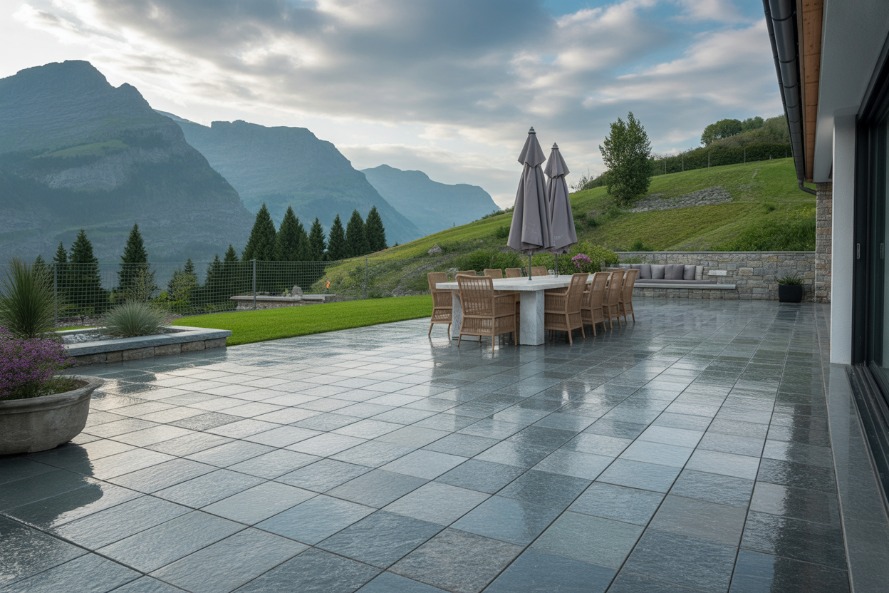 Meilleure pierre naturelle pour terrasse : Top 3 des matériaux résistants en Suisse