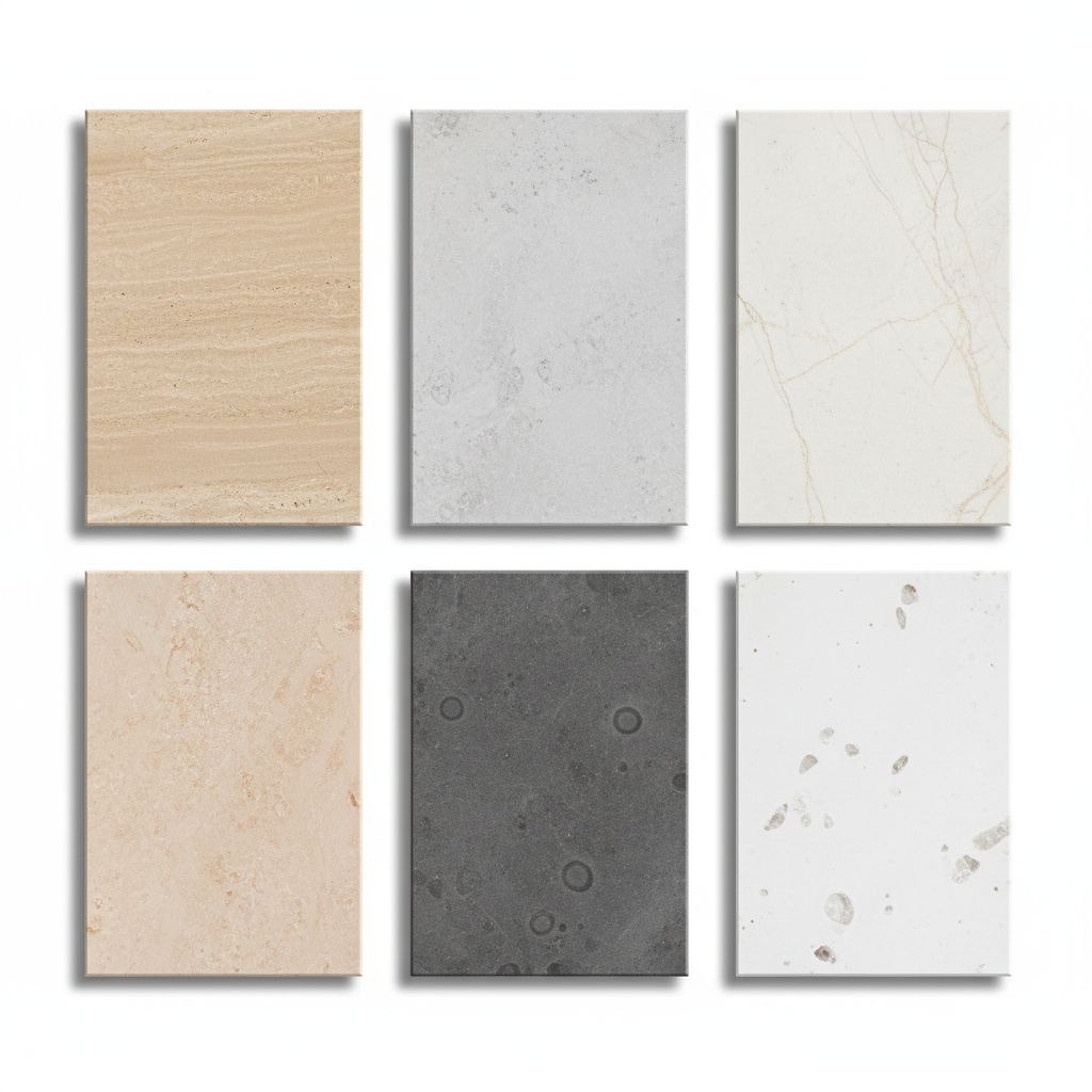 Tableau comparatif des types de pierre calcaire disponibles en Suisse, avec leurs caractéristiques principales : provenance, couleur, résistance.