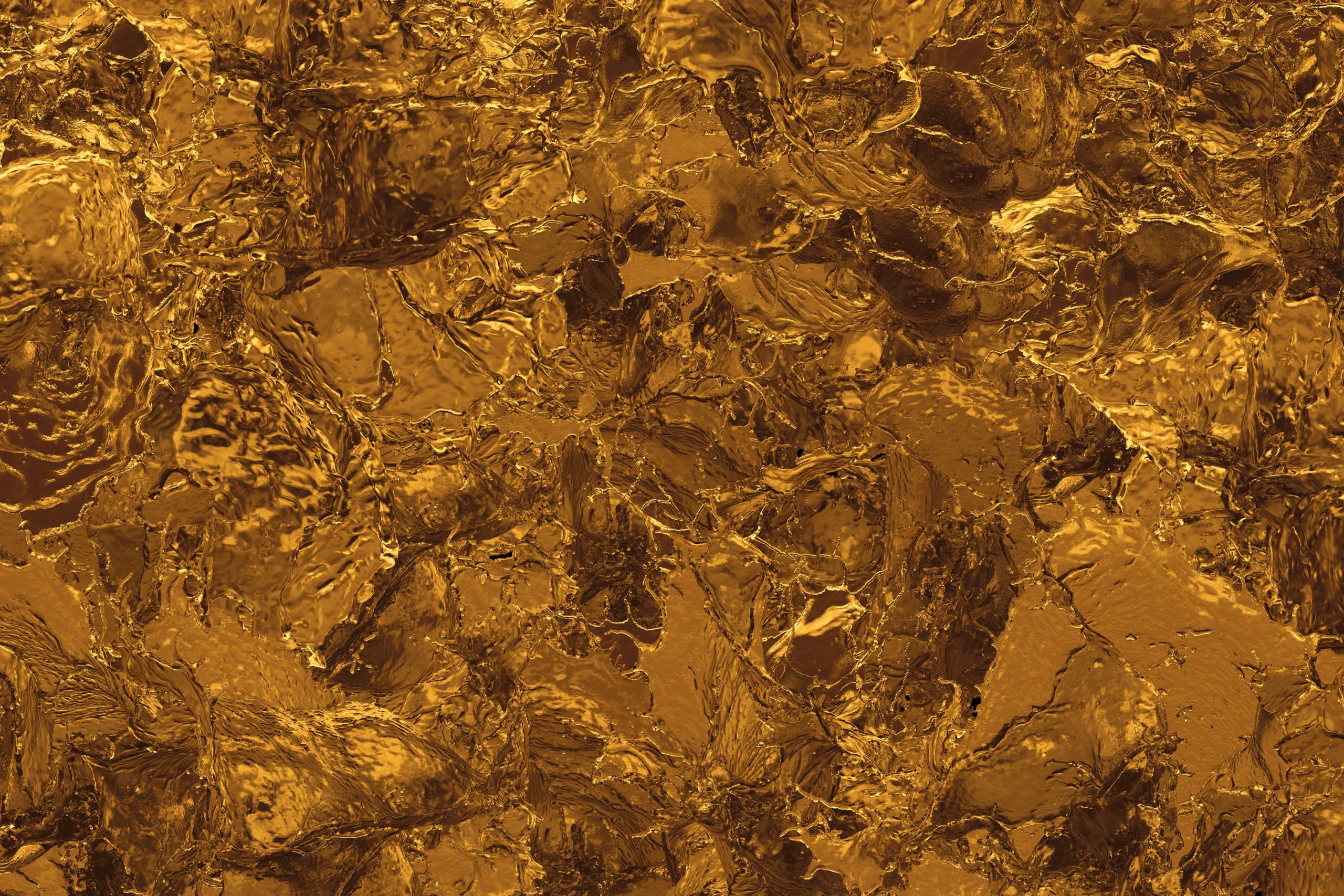 Close up texture of a black granite slab with gold veins showing detailed finish
