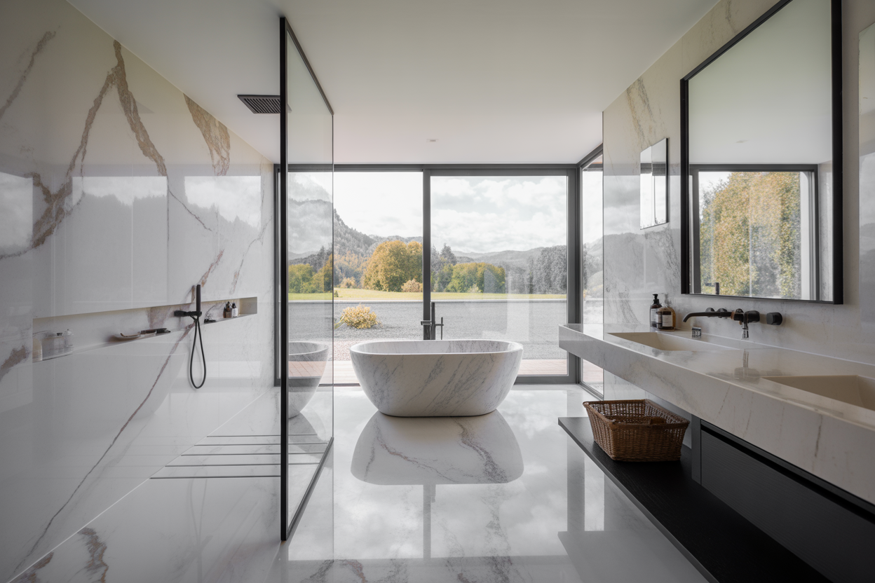 Prix m2 marbre salle de bain Suisse - Guide complet 2025