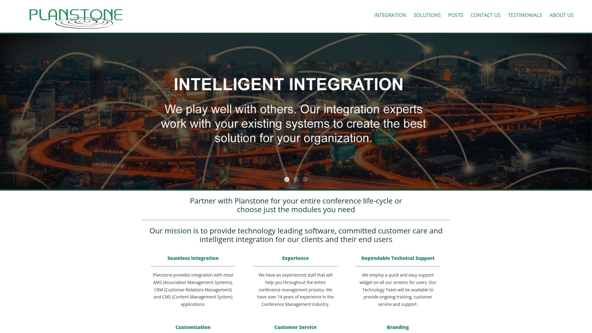 Screenshot of Planstone website showing specific care guides for different stones