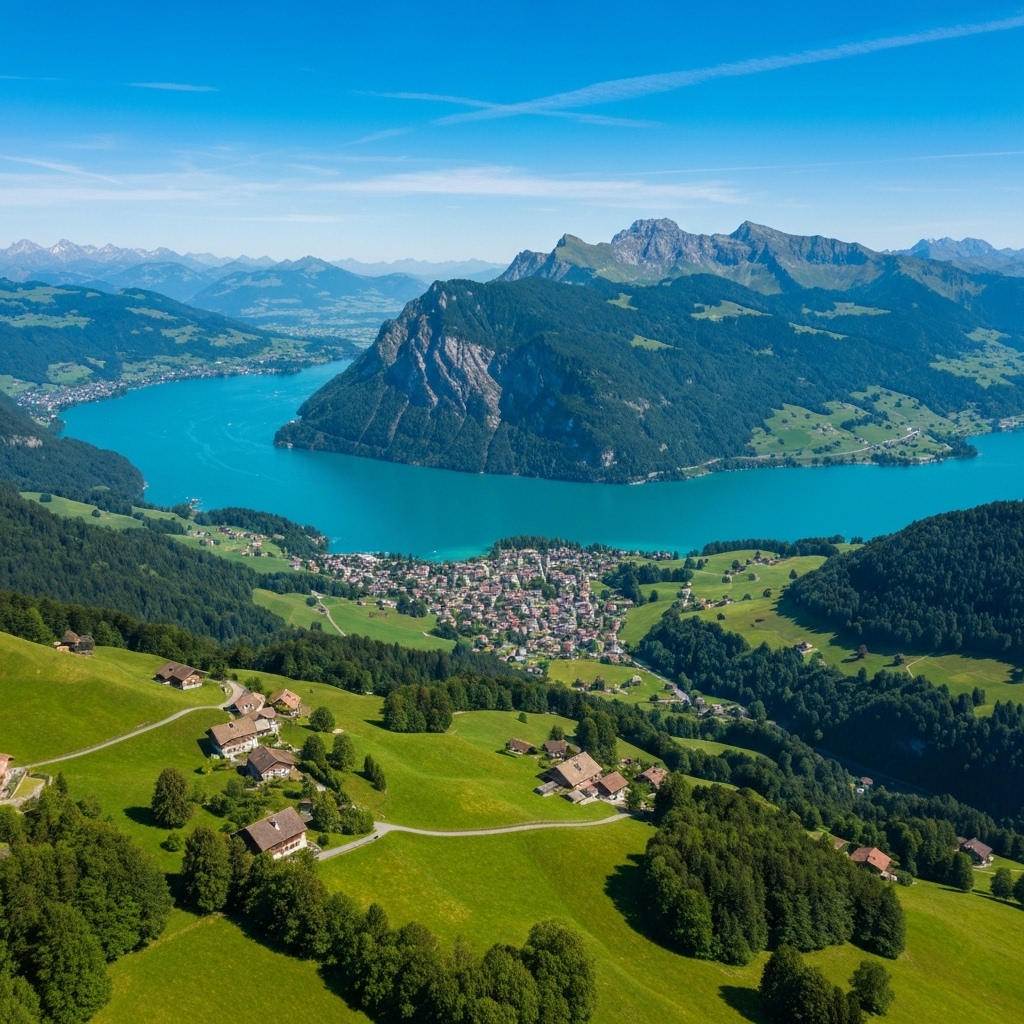 High-end terrace in Switzerland showing a comparison split view between natural stone paving and composite decking
