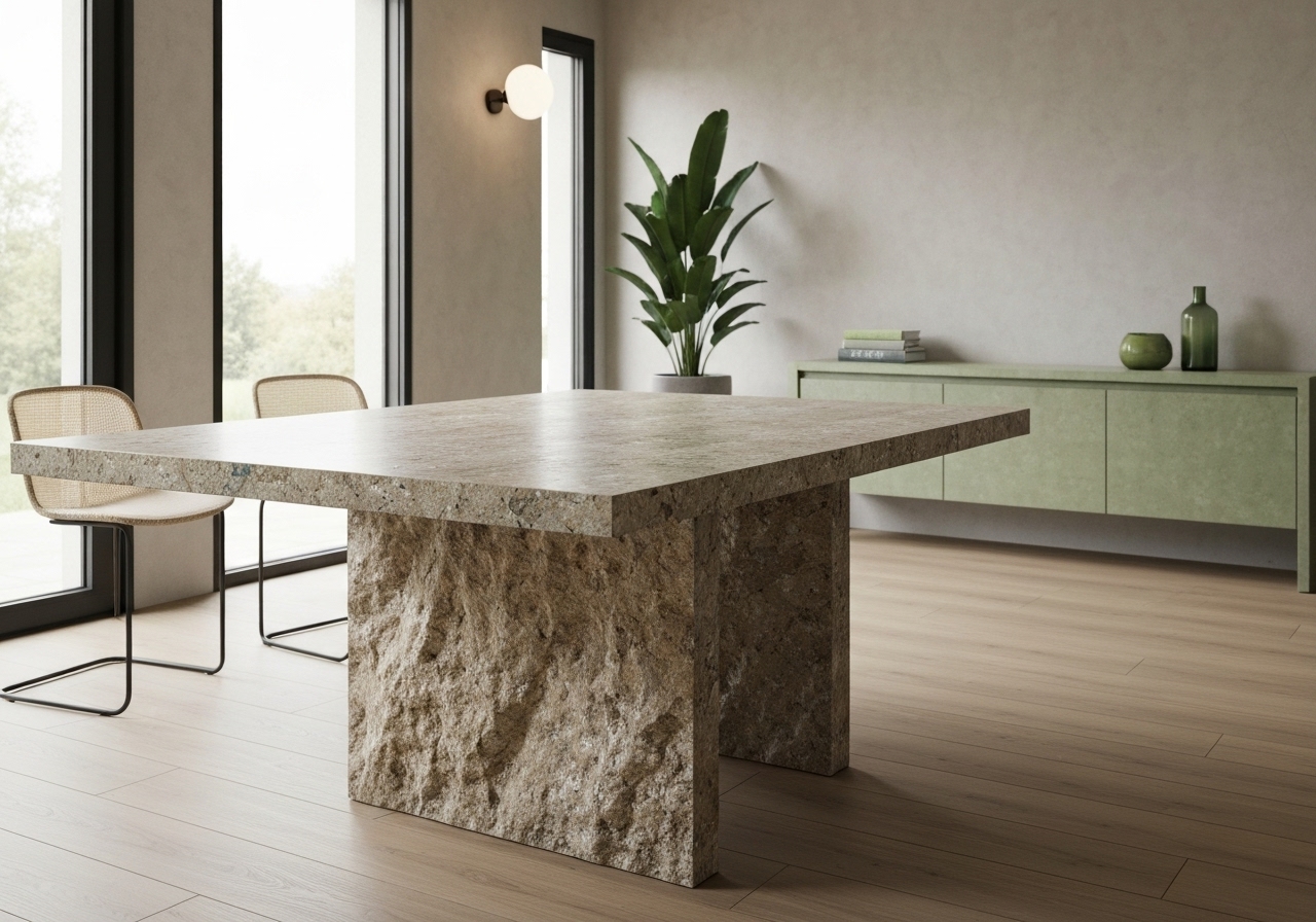 Réalisations sur Mesure: Table Basse en Pierre Naturelle