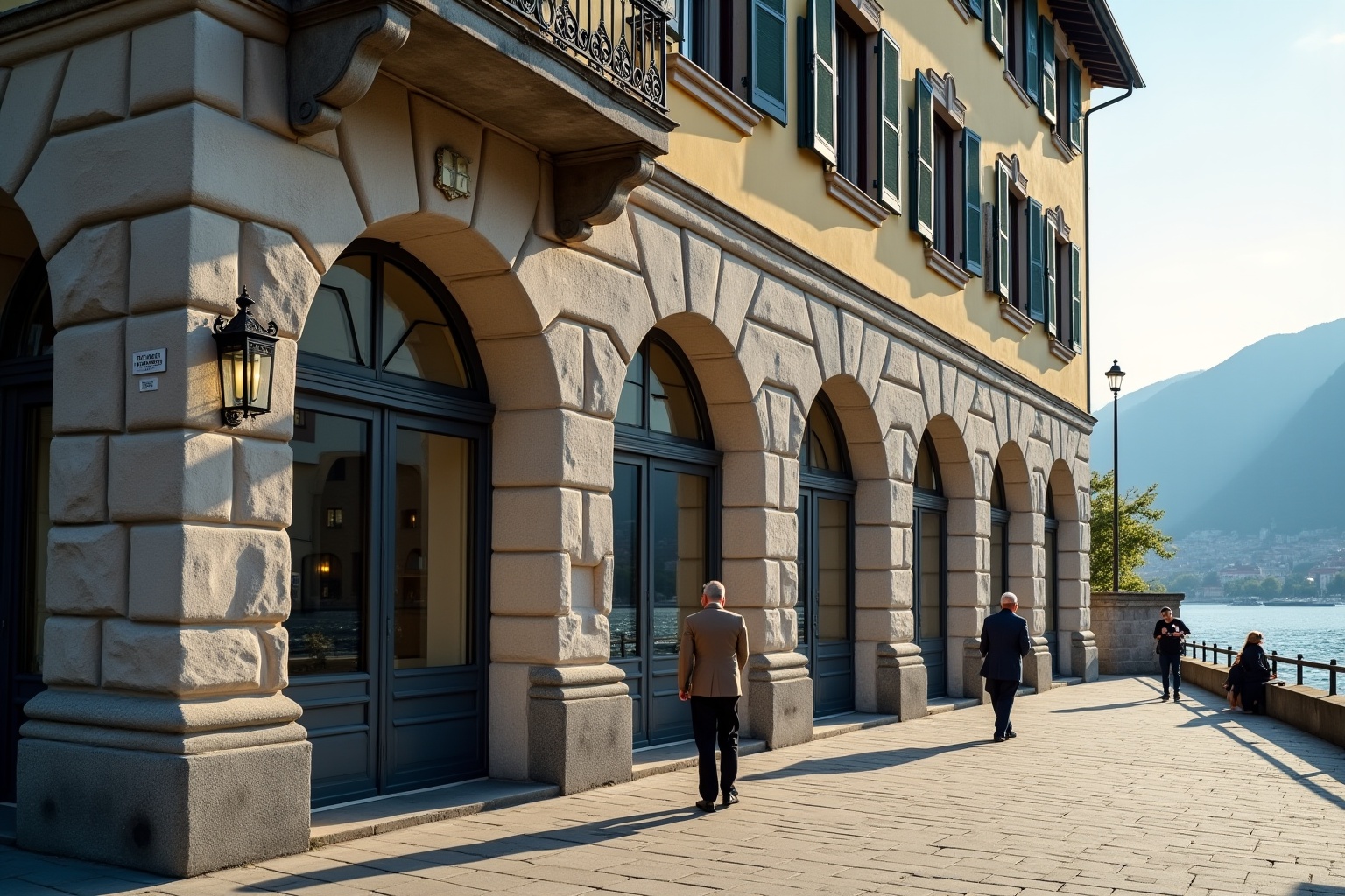 Bâtiment historique de Montreux au bord du lac Léman