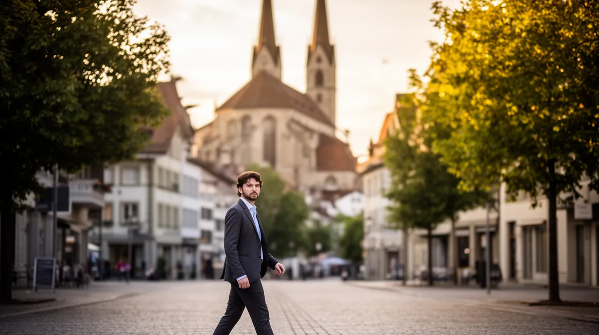 St-Gall, Suisse, vieille ville charmante avec cathédrale historique.